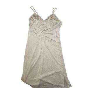 Vintage Sears Lingerie Slip  Nylon Lace Nightgown Size 38 Average Length (719)